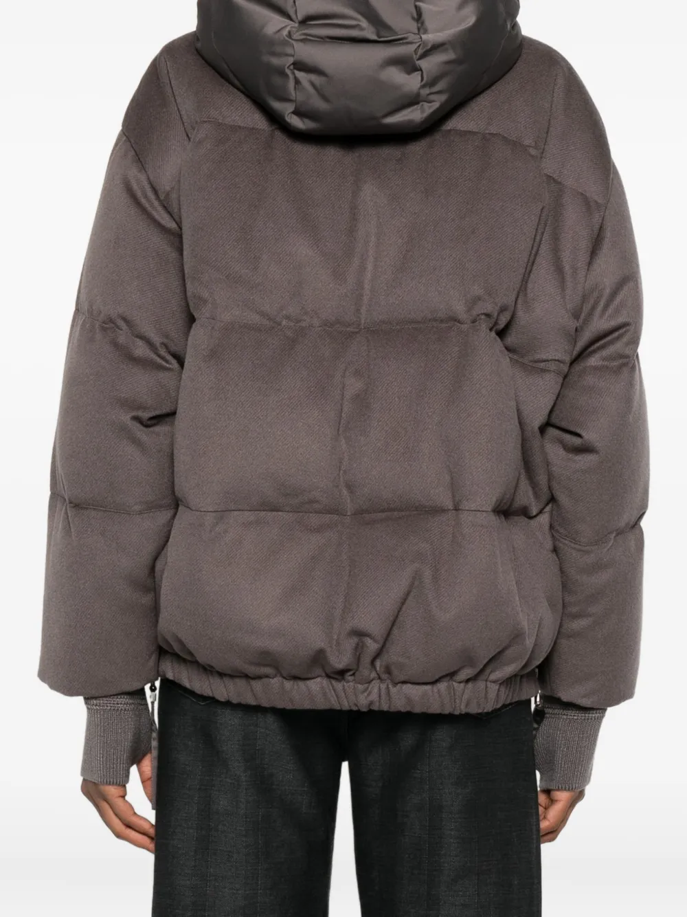 Duno Quilted Hooded Jacket In Brown
