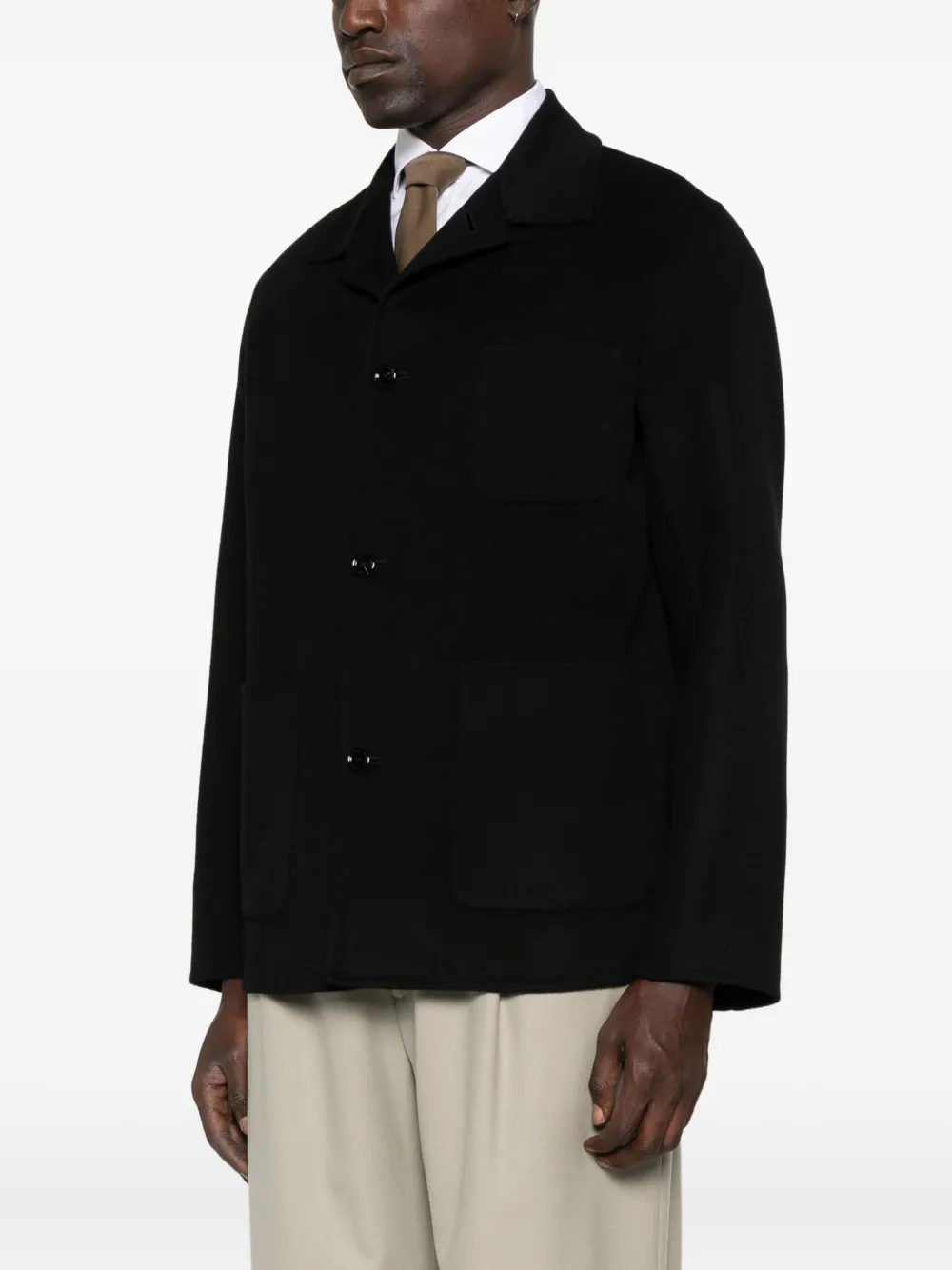 Lardini Jas met enkele rij knopen Zwart