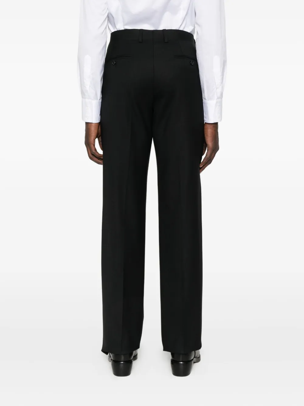Lardini Pressed-crease Trousers In Black