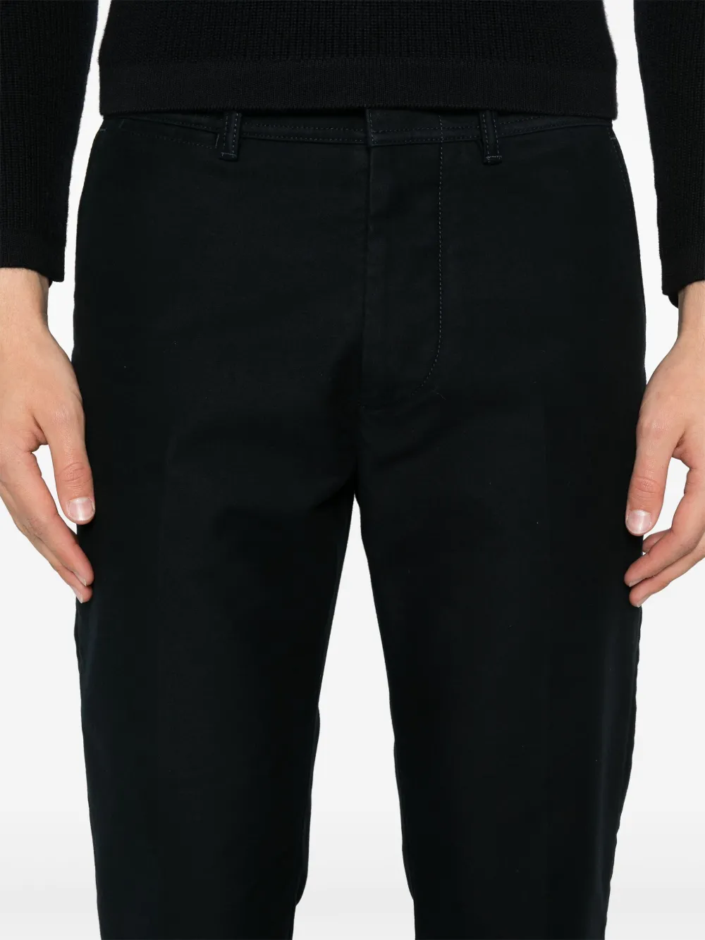 Tom Ford Navy Blue Jeans With Concealed Fastening And Tailored Pockets In Black