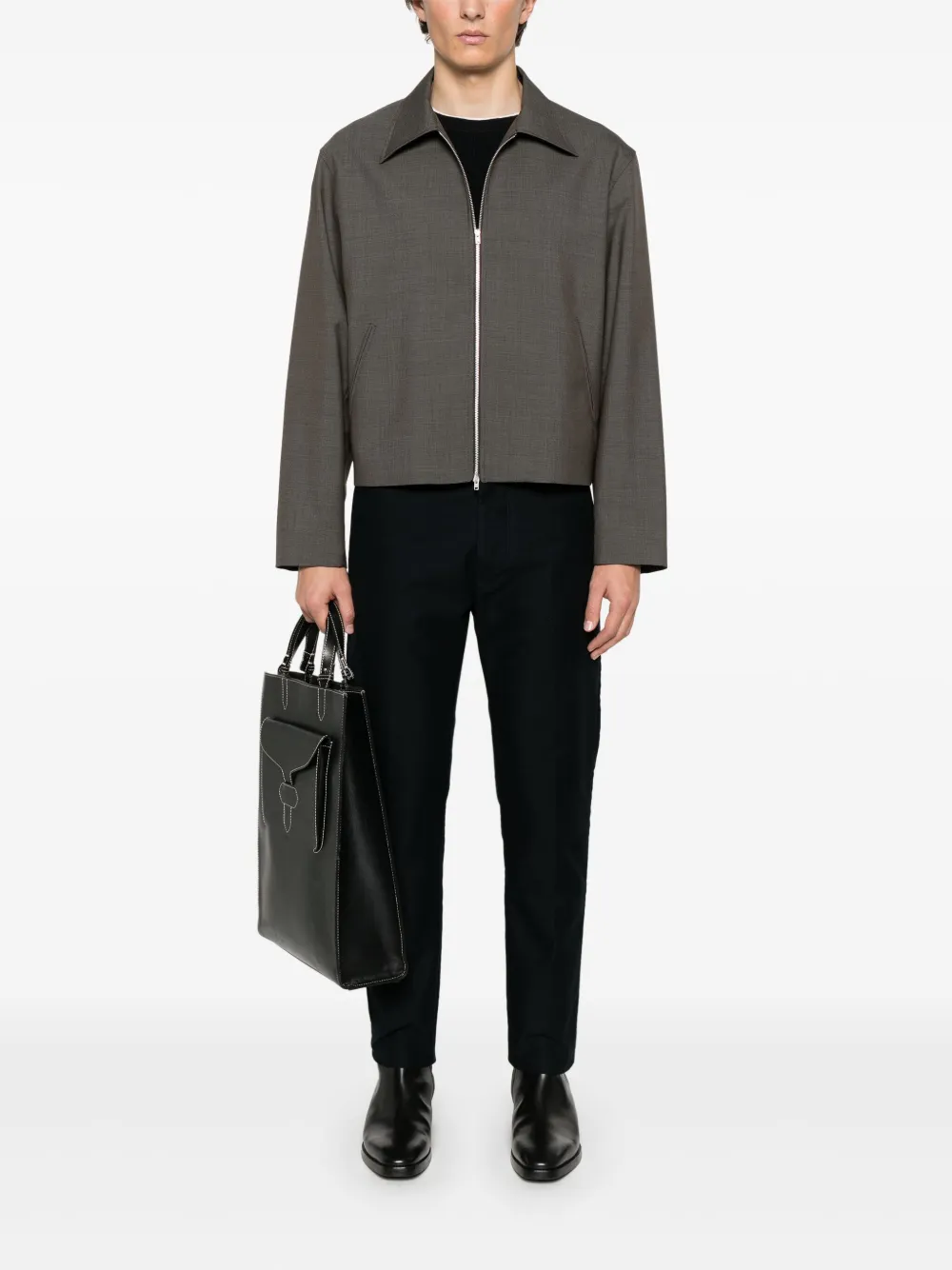 Tom Ford Navy Blue Jeans With Concealed Fastening And Tailored Pockets In Black