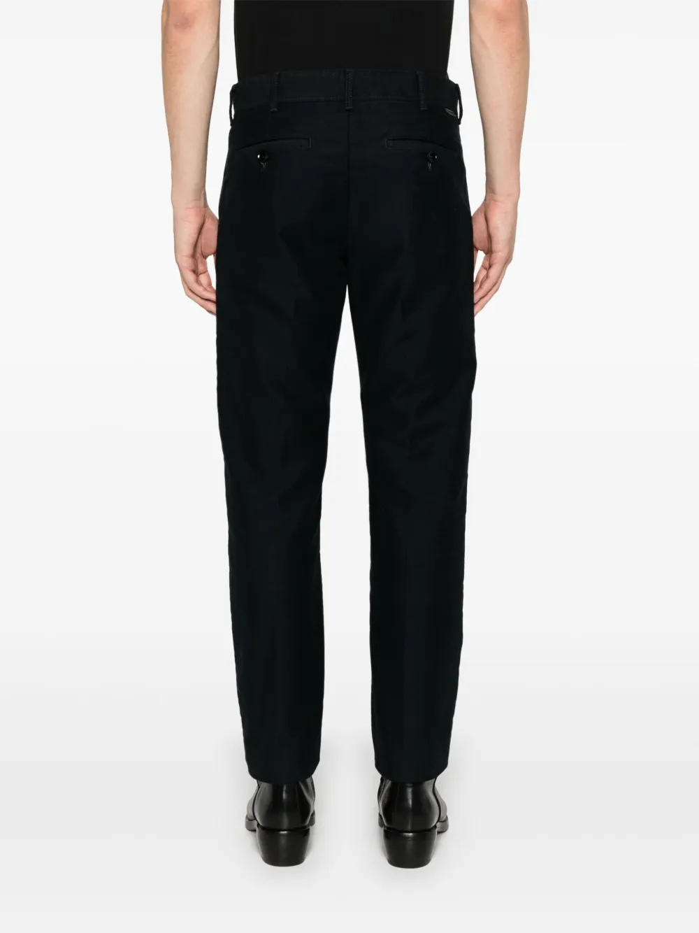 Tom Ford Navy Blue Jeans With Concealed Fastening And Tailored Pockets In Black