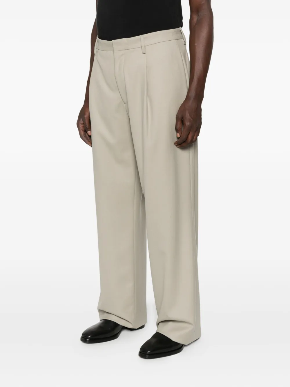 Lardini Pleated-front Trousers In Neutral