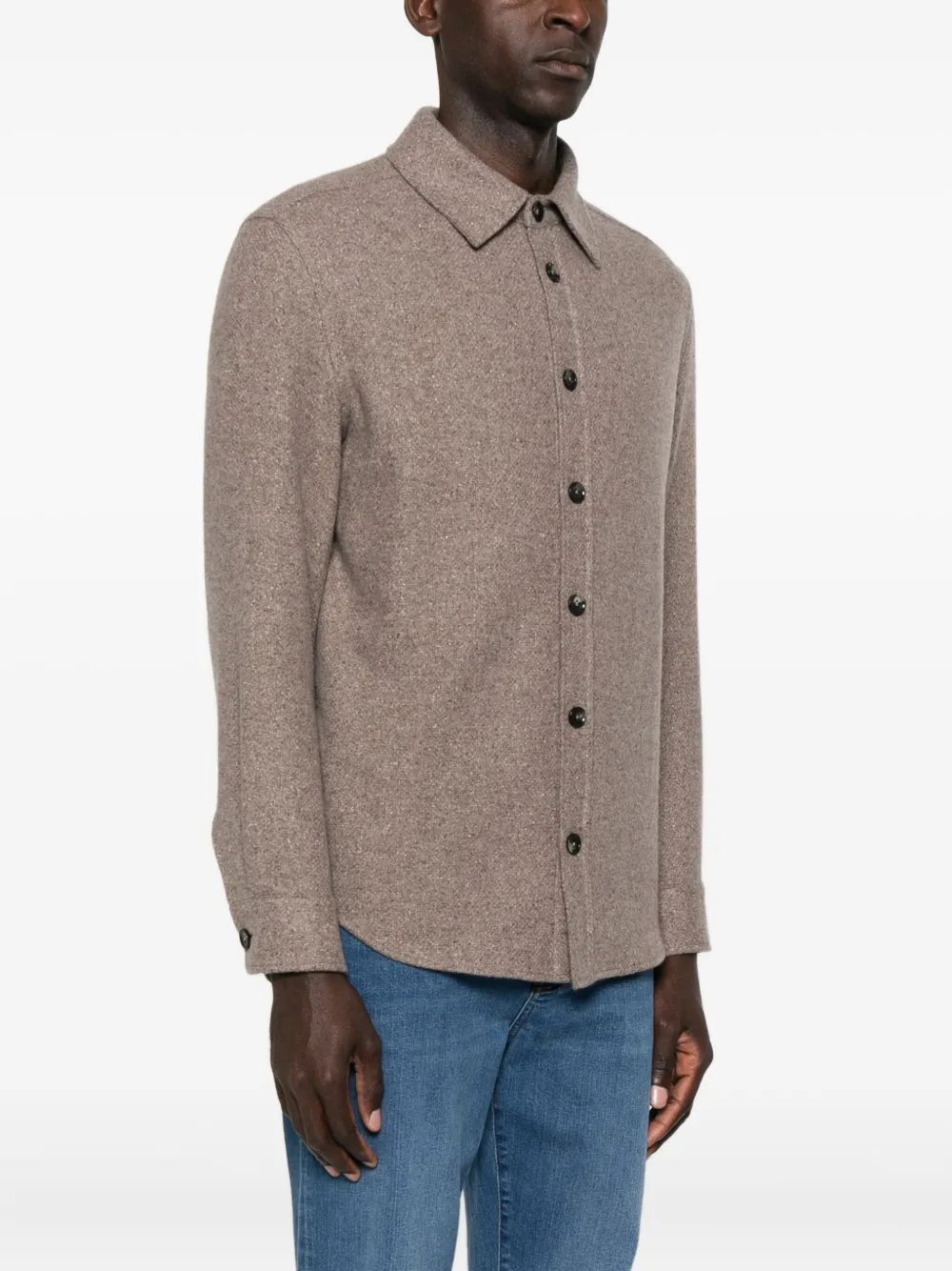 Zegna Overhemd met knopen Bruin