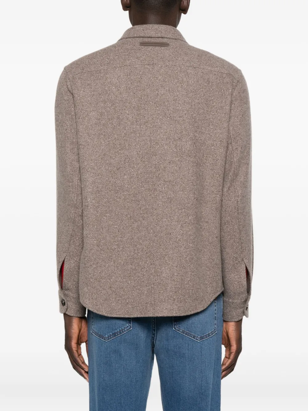 Zegna Overhemd met knopen Bruin