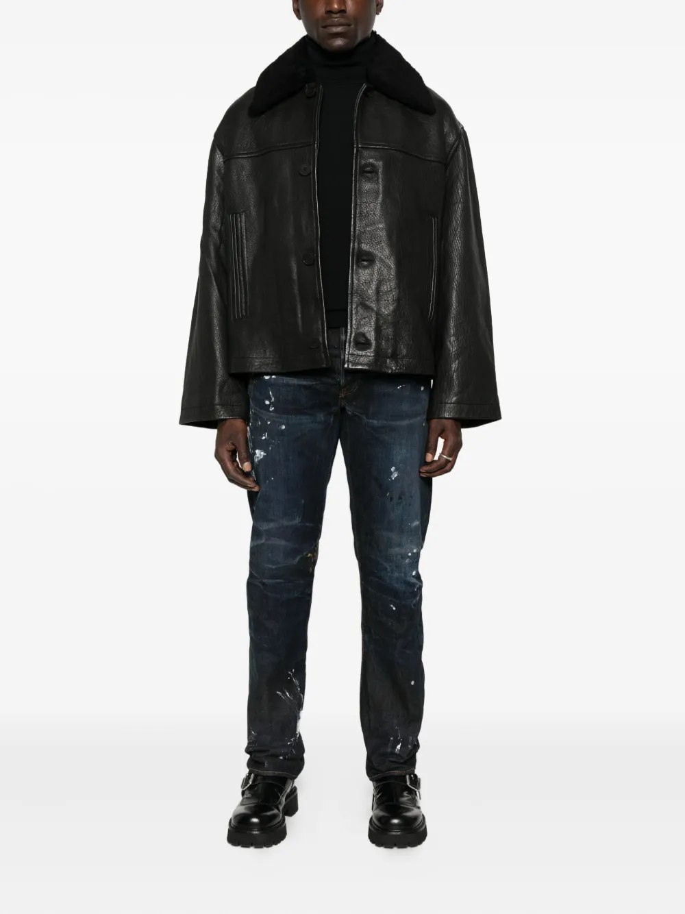 Mastercraft Union Edo paint-splatter jeans - Blauw