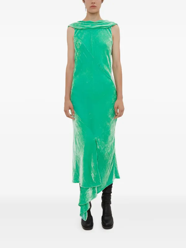 Olivier Theyskens Draped Asymmetric Dress - Green