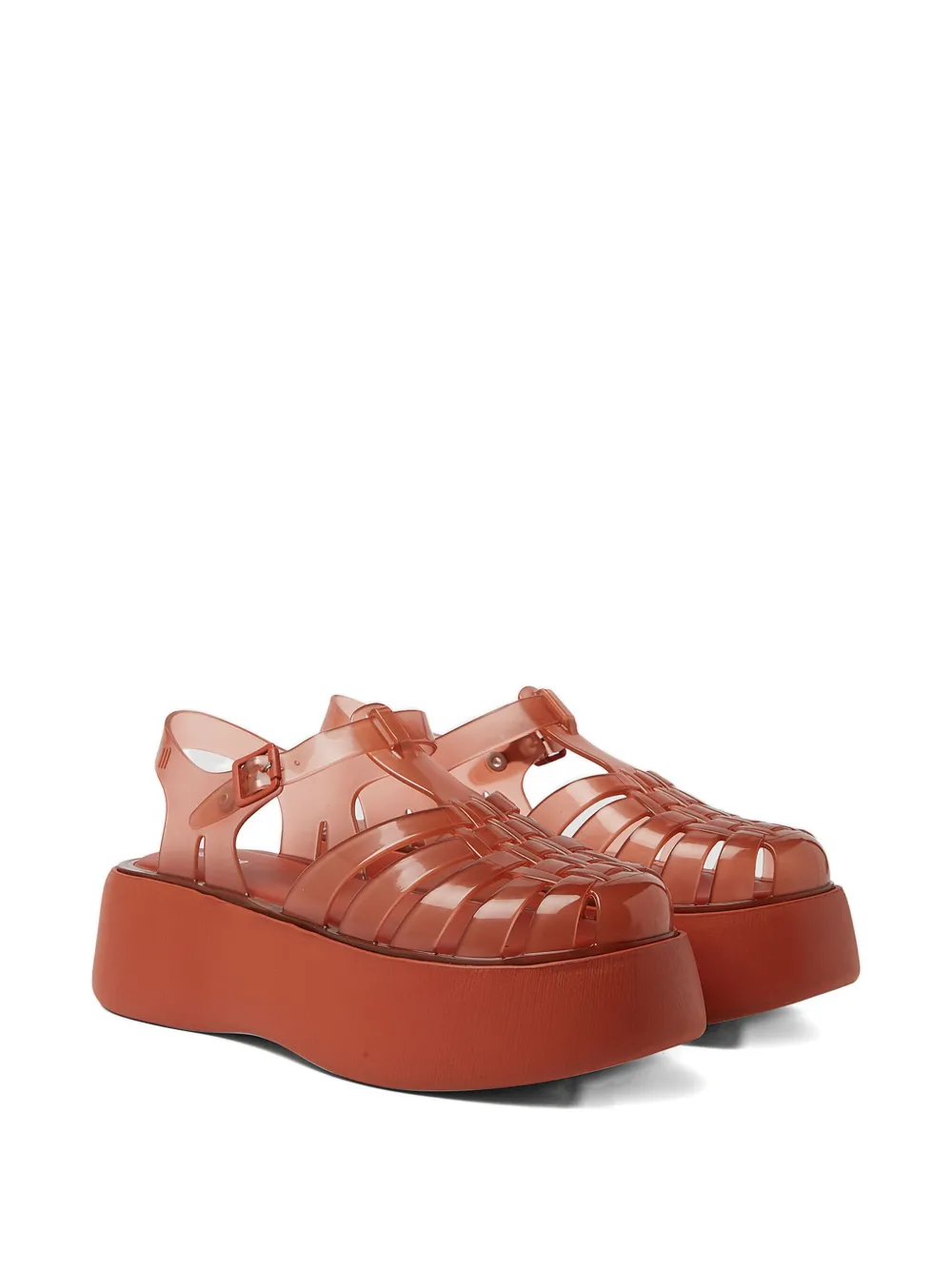 Melissa platform buckle-fastening sandals Orange