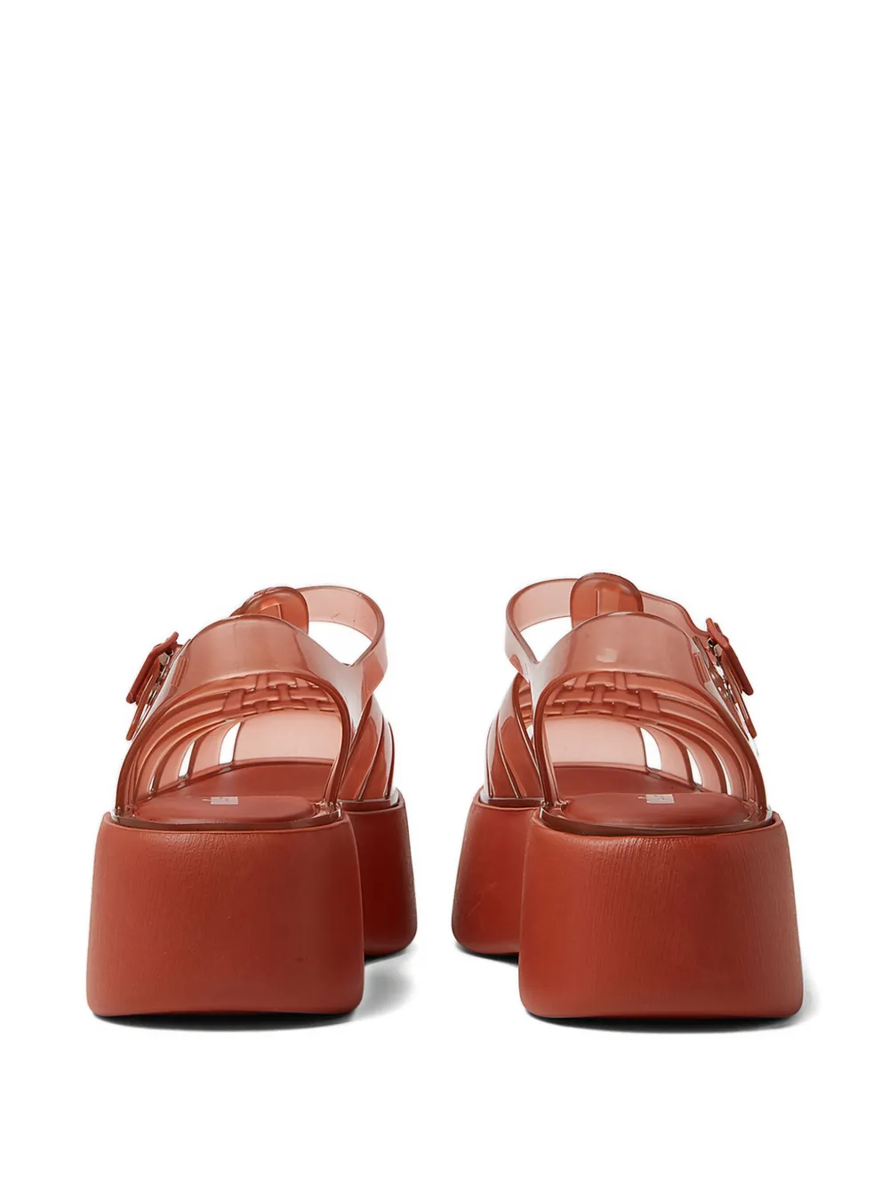 Melissa platform buckle-fastening sandals Orange