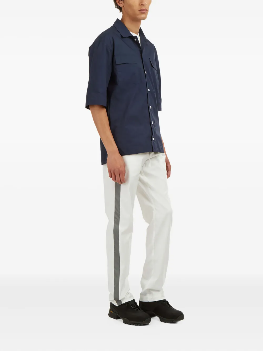 SERAPIS stripe-trim track trousers - Wit