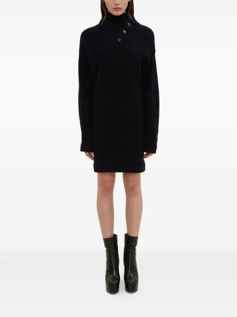 Atlein asymmetrical funnel-neck sweater dress