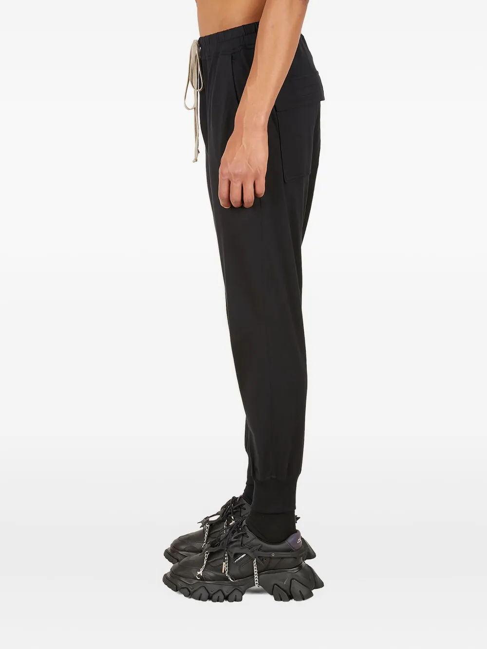 Rick Owens X Champion Dropped-crotch Star-logo Embroidered Trousers In Black