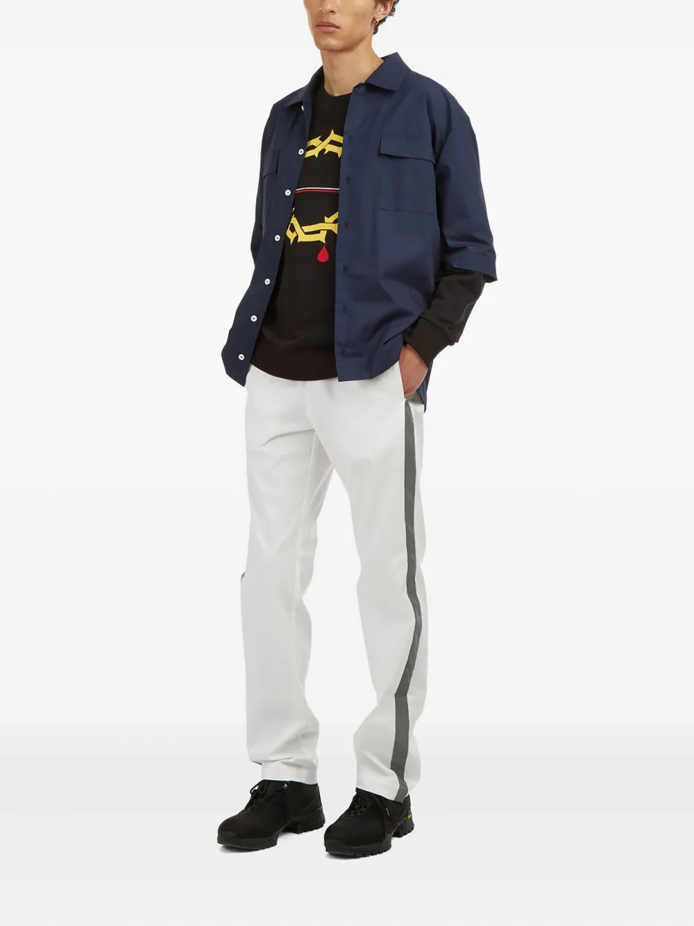 SERAPIS graphic-print sweatshirt - Zwart