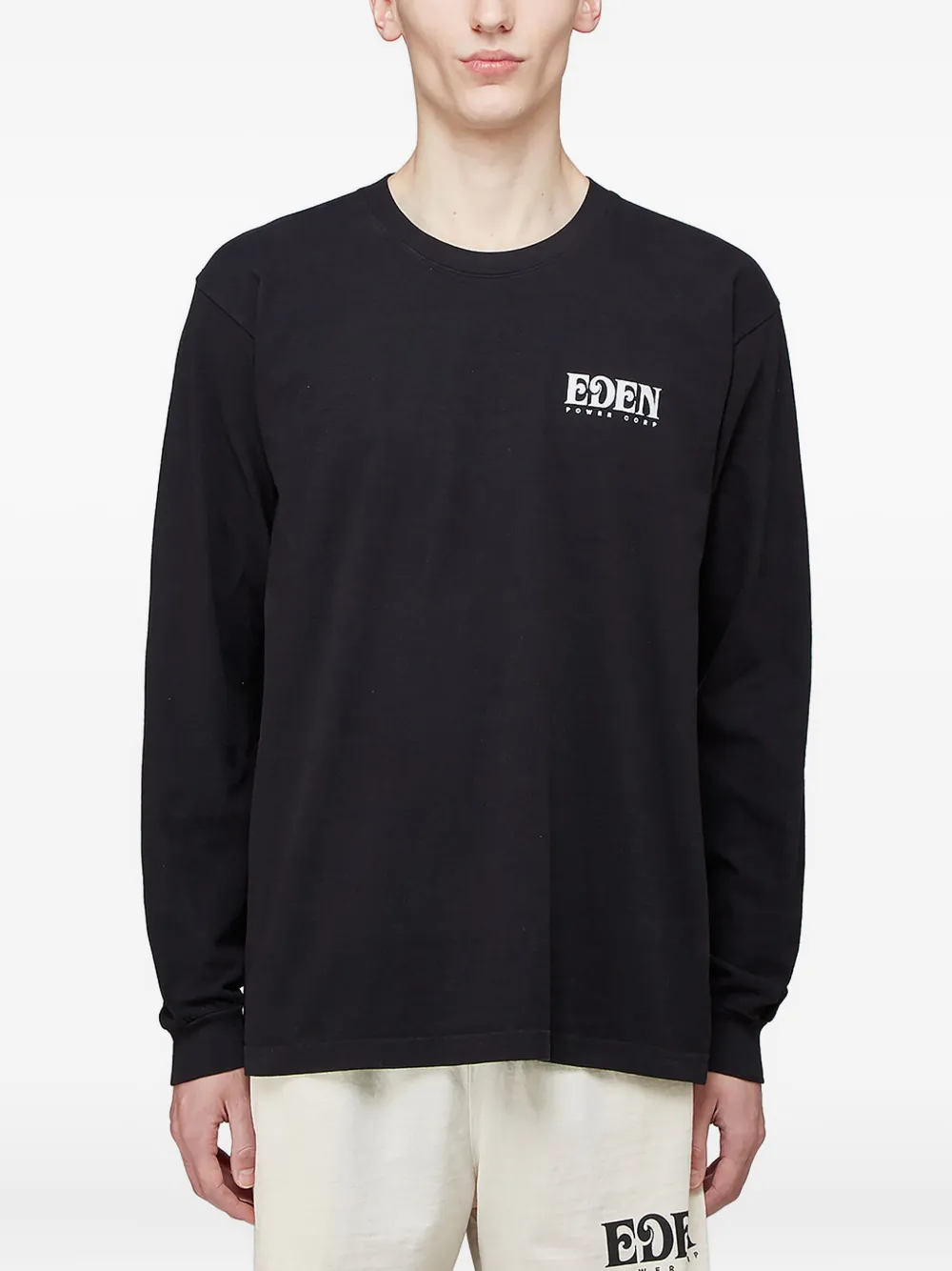 Eden Power Corp logo-print long-sleeve T-shirt | Black | Image 1