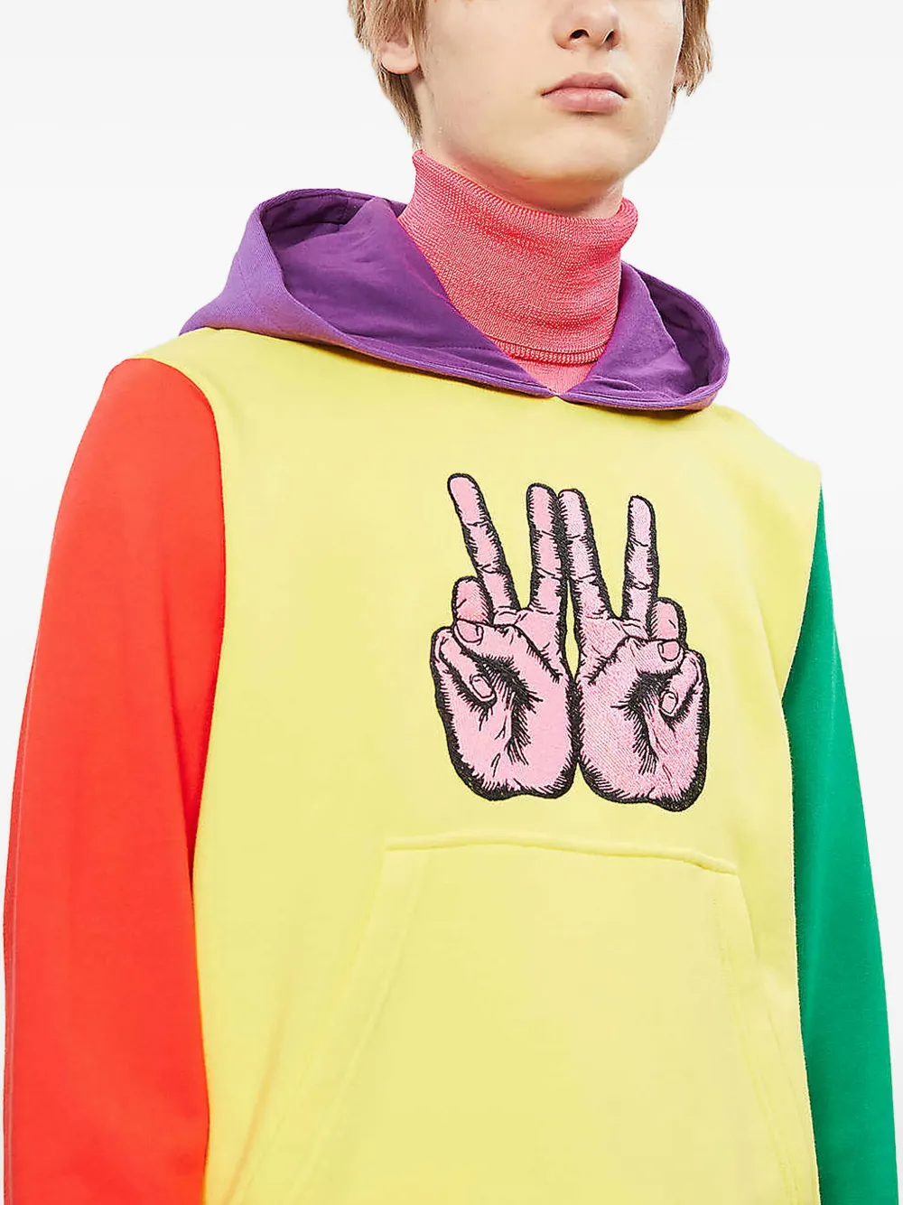 Walter Van Beirendonck W-Peace hoodie Geel