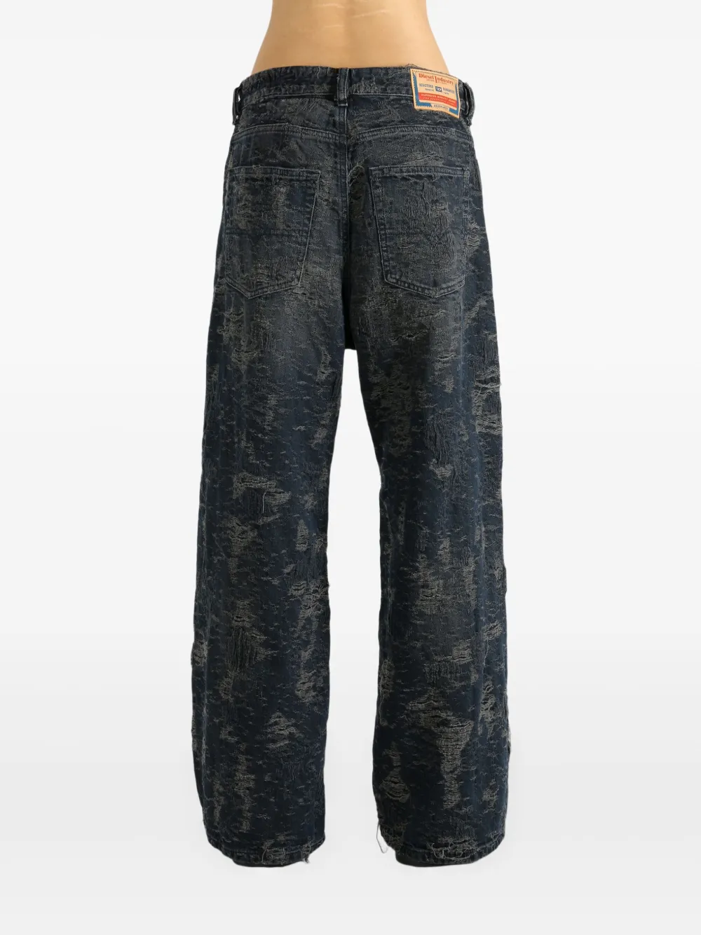 Diesel Gerafelde jeans Zwart