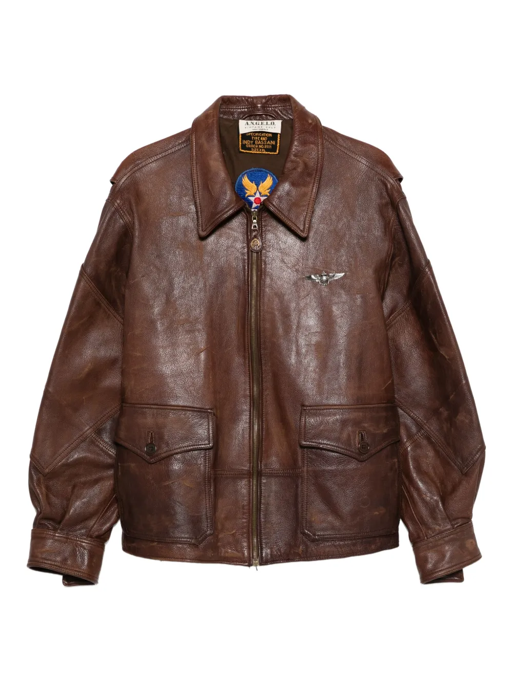 A.N.G.E.L.O. Vintage Cult 2000s レザージャケット - ブラウン A.N.G.E.L.O. Vintage Cult 2000s レザージャケット - ブラウン