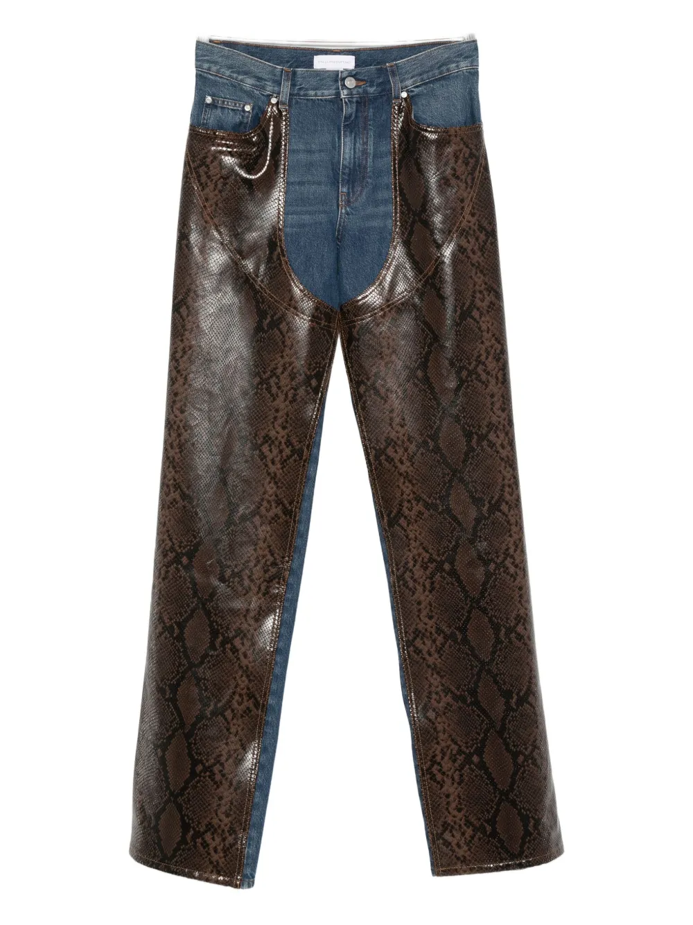 Stella McCartney snakeskin-panel jeans - ブルー Stella McCartney snakeskin-panel jeans - ブルー