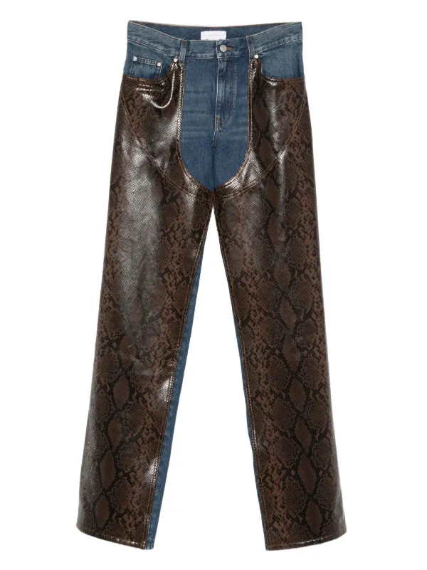 【美品】Stella McCartney パネルストレートジーンズ　27 Paneled high-rise wide-leg jeans in blue - Stella Mc Cartney