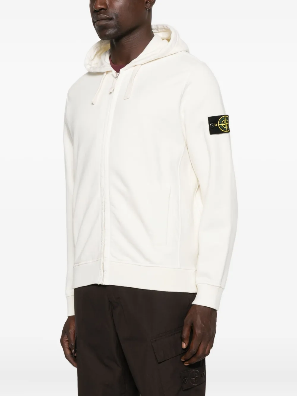 Stone Island Hoodie met logopatch Wit