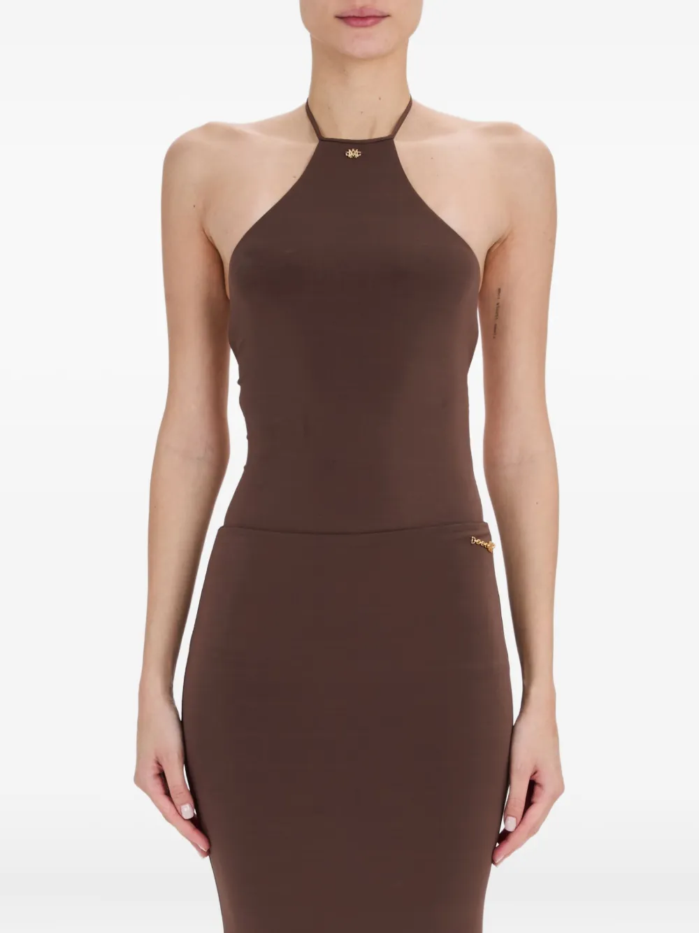 Amiri Halterneck Top In Brown