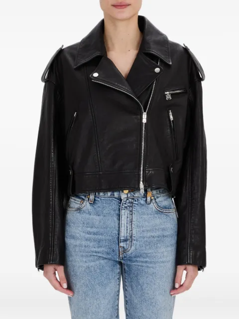 AMIRI zip-front leather jacket