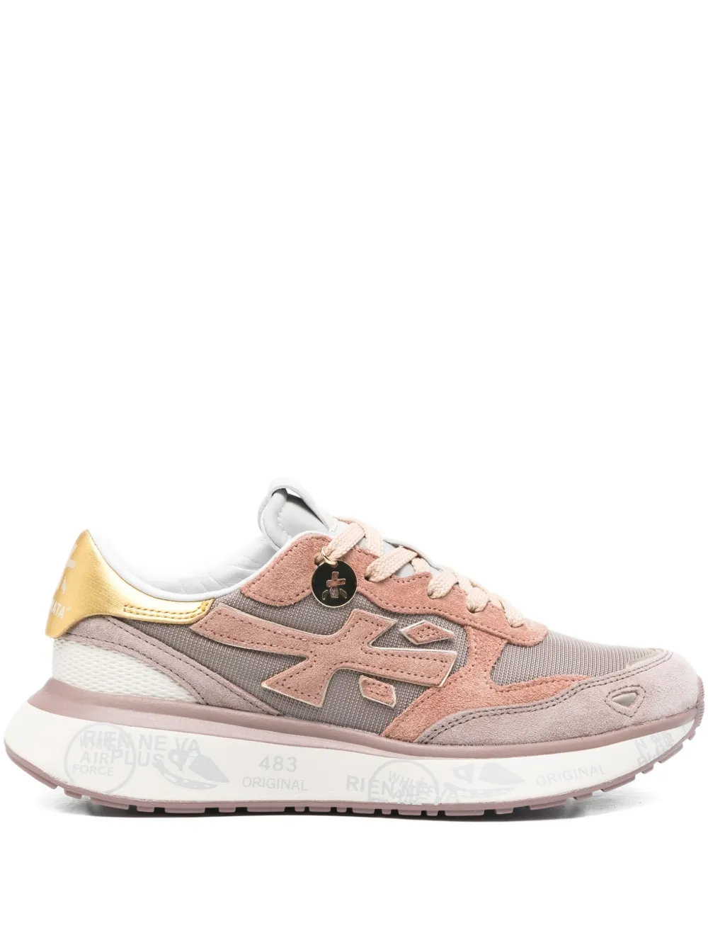 Premiata Lauryn sneakers GREY PINK YELLOW