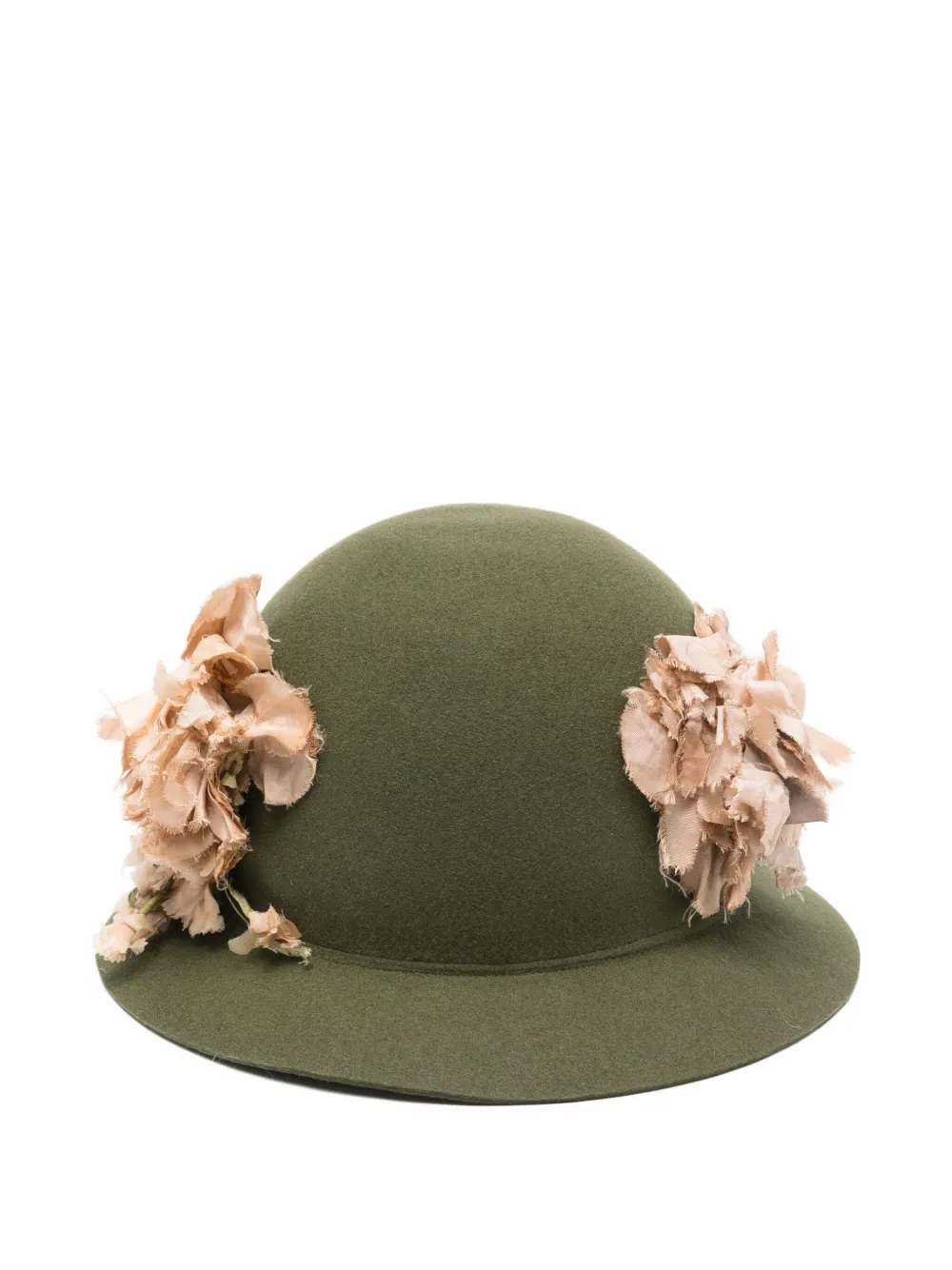 Comme Des Garçons Homme Deux Floral-detailing Fedora In Green
