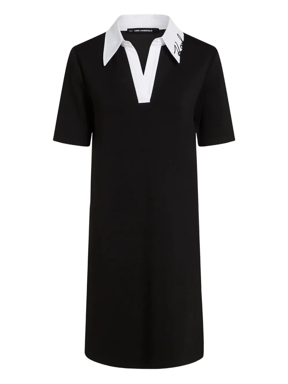 Karl Lagerfeld vestido estilo playera tipo polo | negro | Image 1