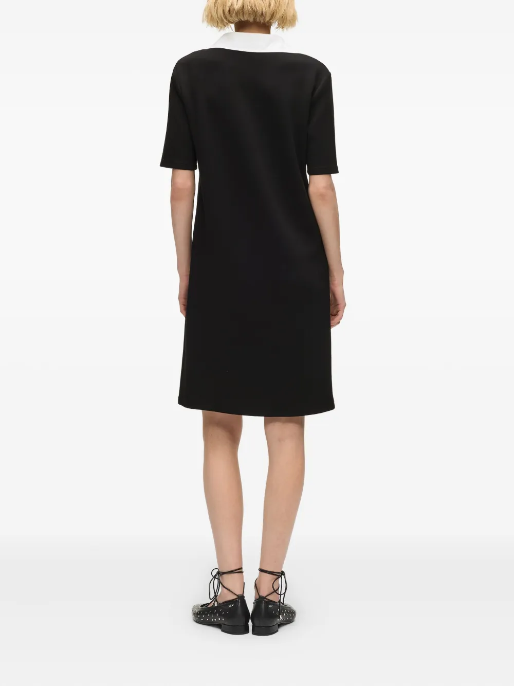 Karl Lagerfeld Polojurk met kenmerkende kraag Zwart