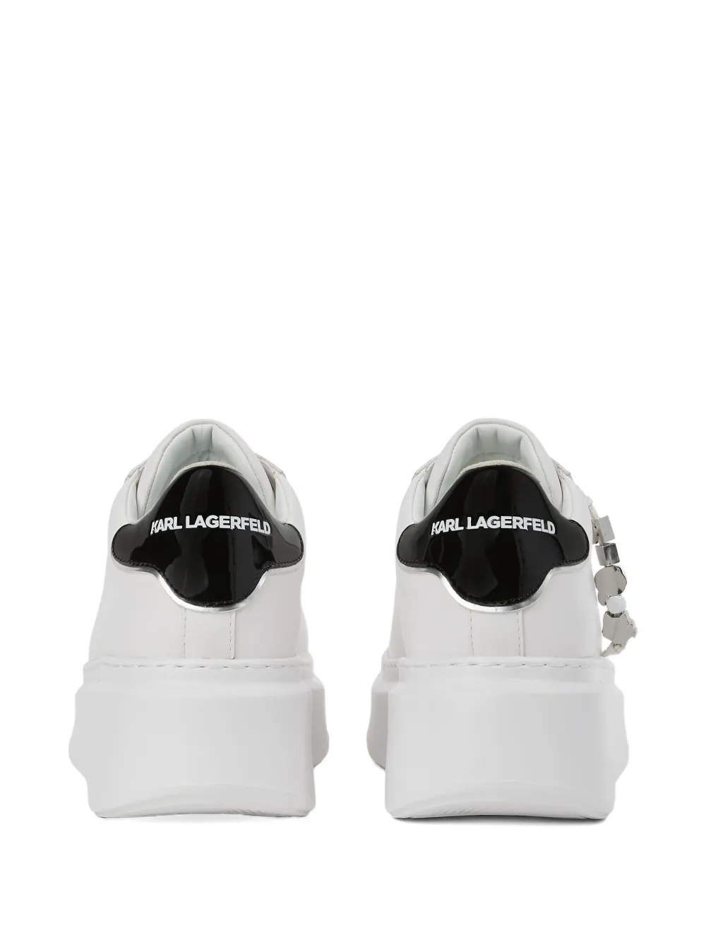 Karl Lagerfeld Anakapri sneakers met bedel Wit