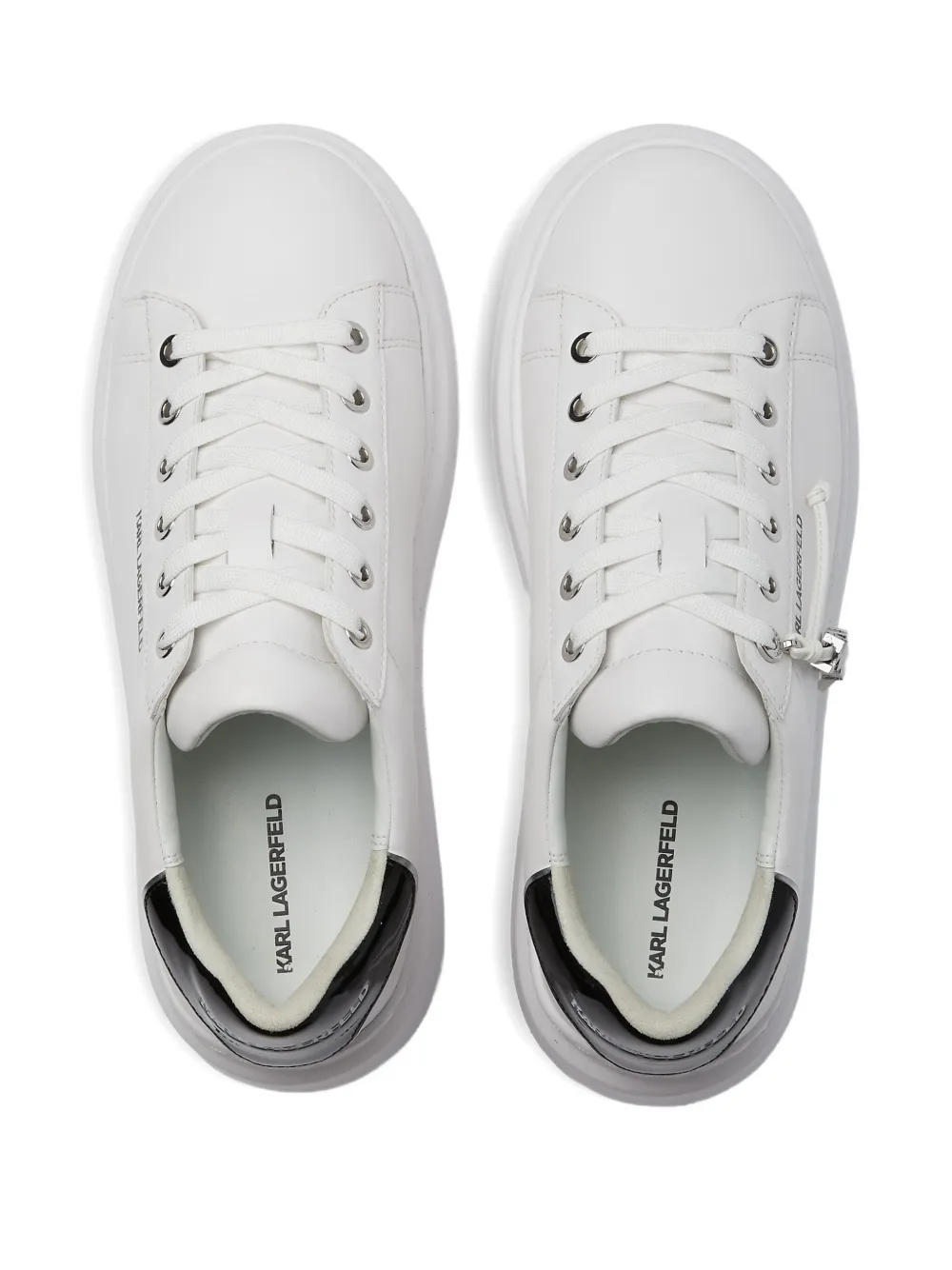 Karl Lagerfeld Anakapri sneakers met bedel Wit