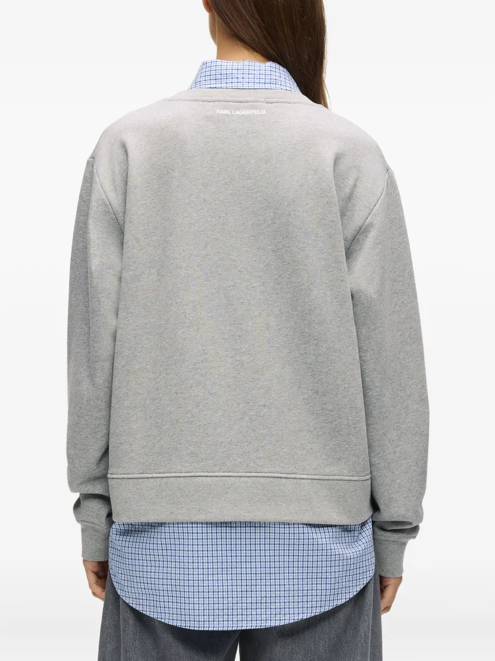 Karl Lagerfeld Ikon Layered Sweatshirt In Gray