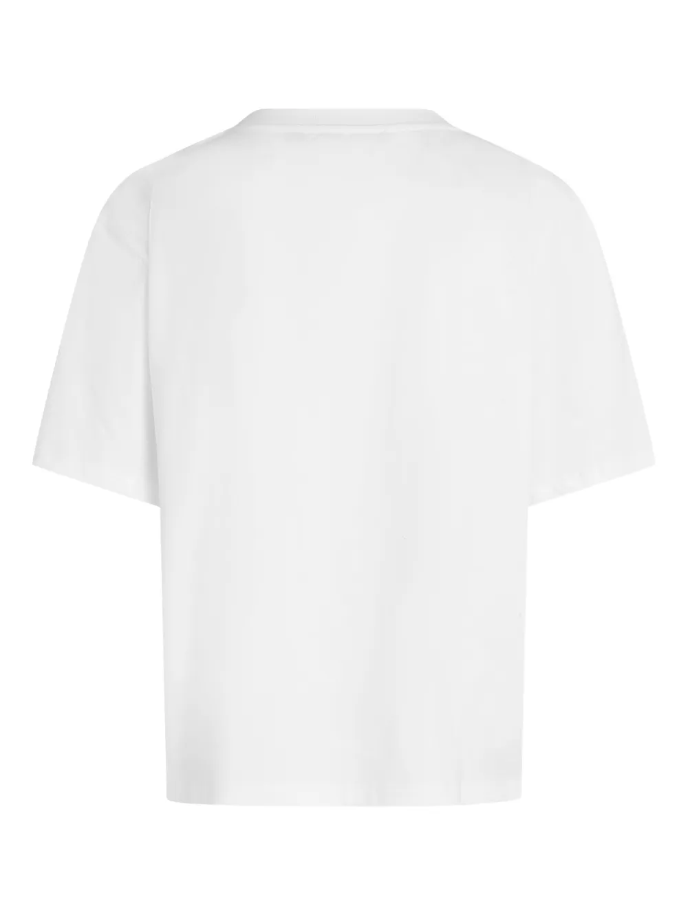 Karl Lagerfeld Signature Hem V-neck T-shirt In White