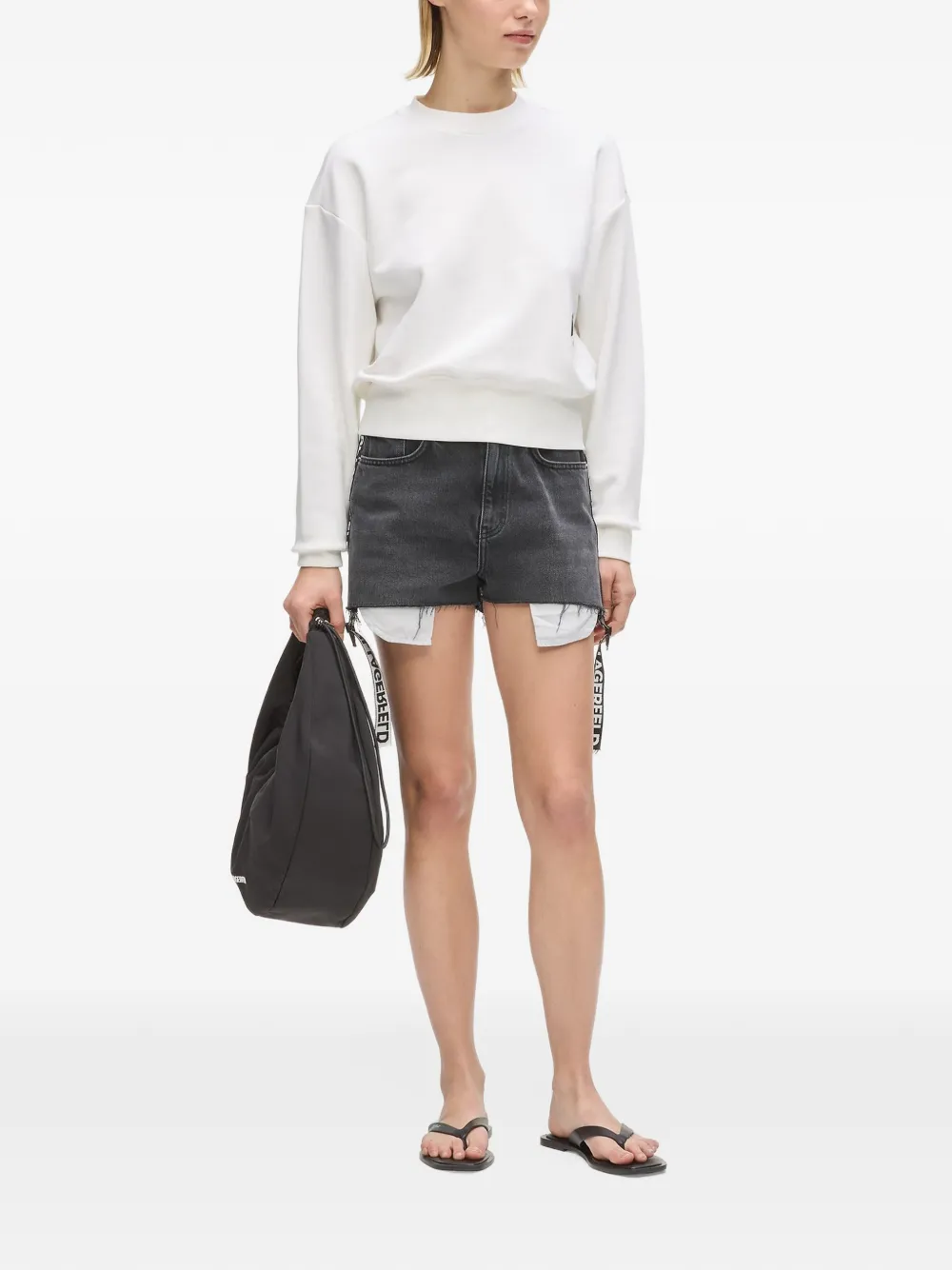Karl Lagerfeld Jeans Sweater met monogramprint Wit