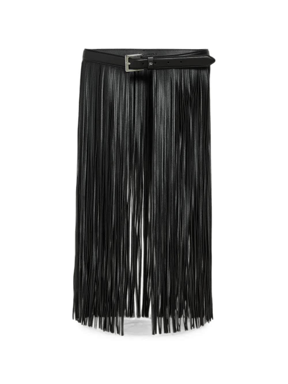 Karl Lagerfeld Cintura K/Autograph con frange - Nero
