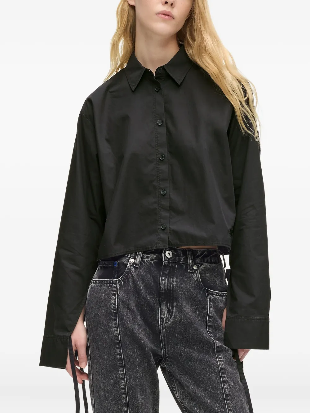 Karl Lagerfeld Jeans Button-down Shirt In Black