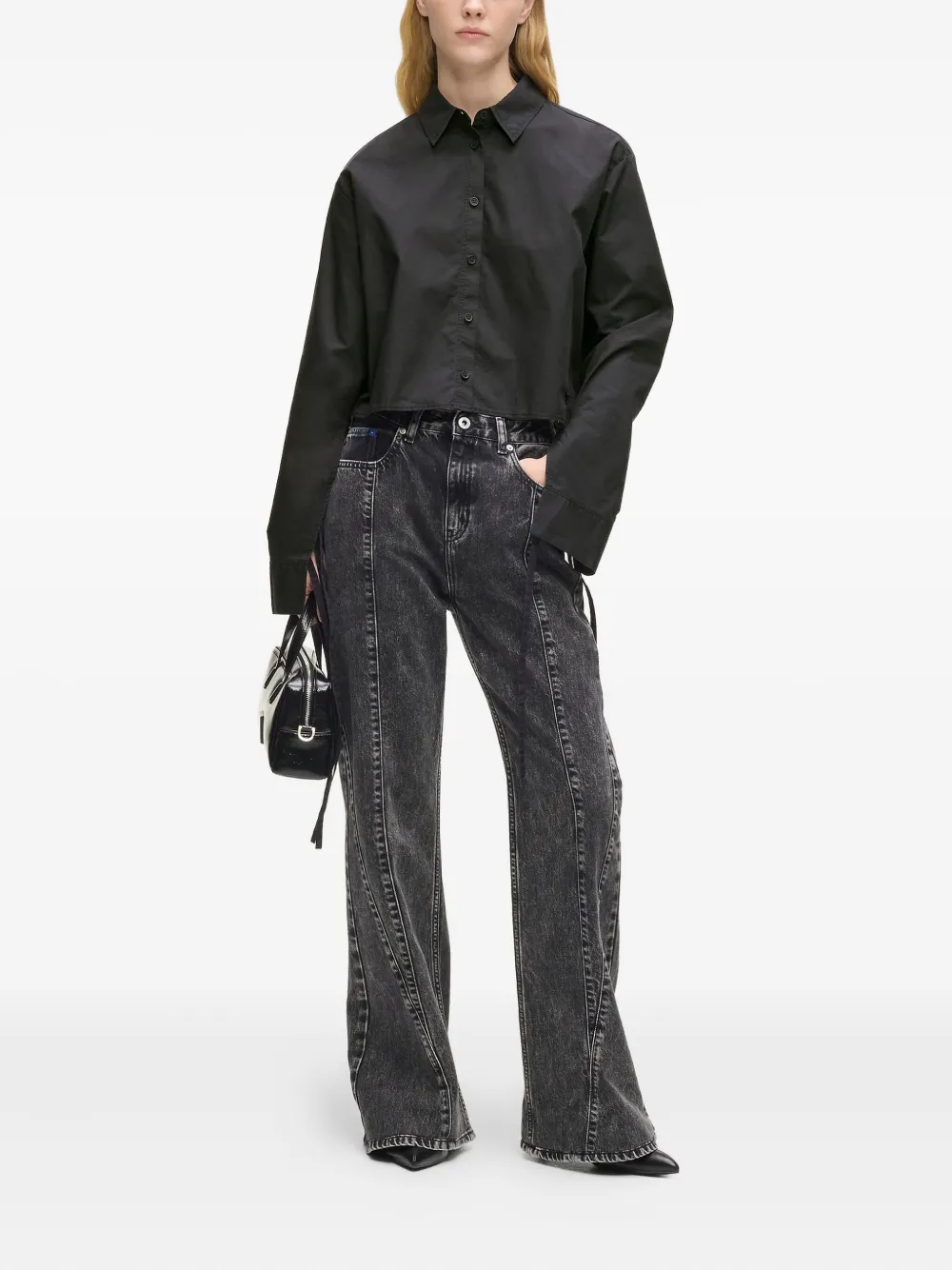 Karl Lagerfeld Jeans Button-down blouse - Zwart