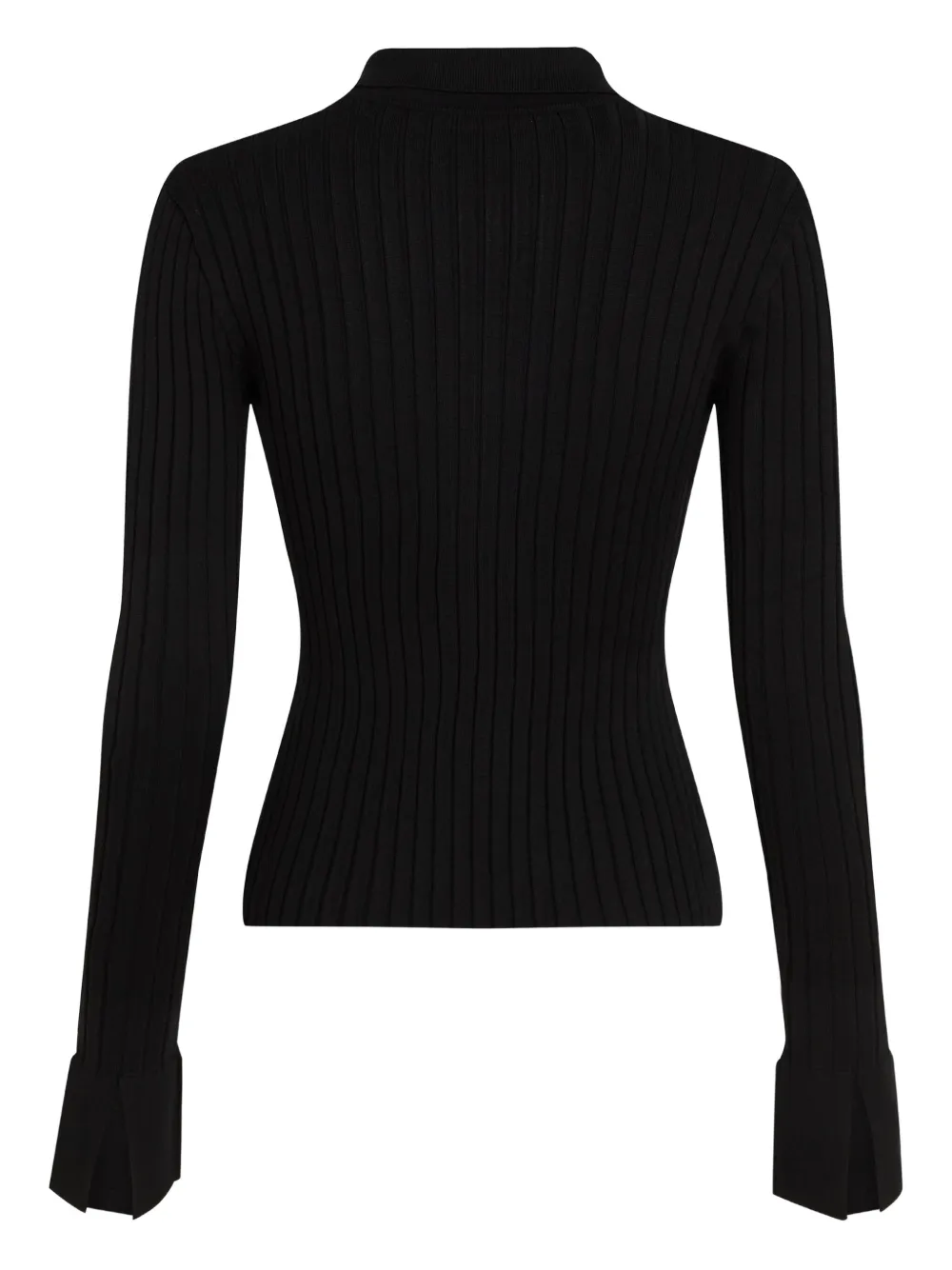 Karl Lagerfeld Jeans Ribgebreid poloshirt Zwart