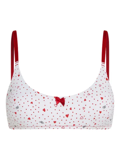 Karl Lagerfeld bralette con corazones estampados