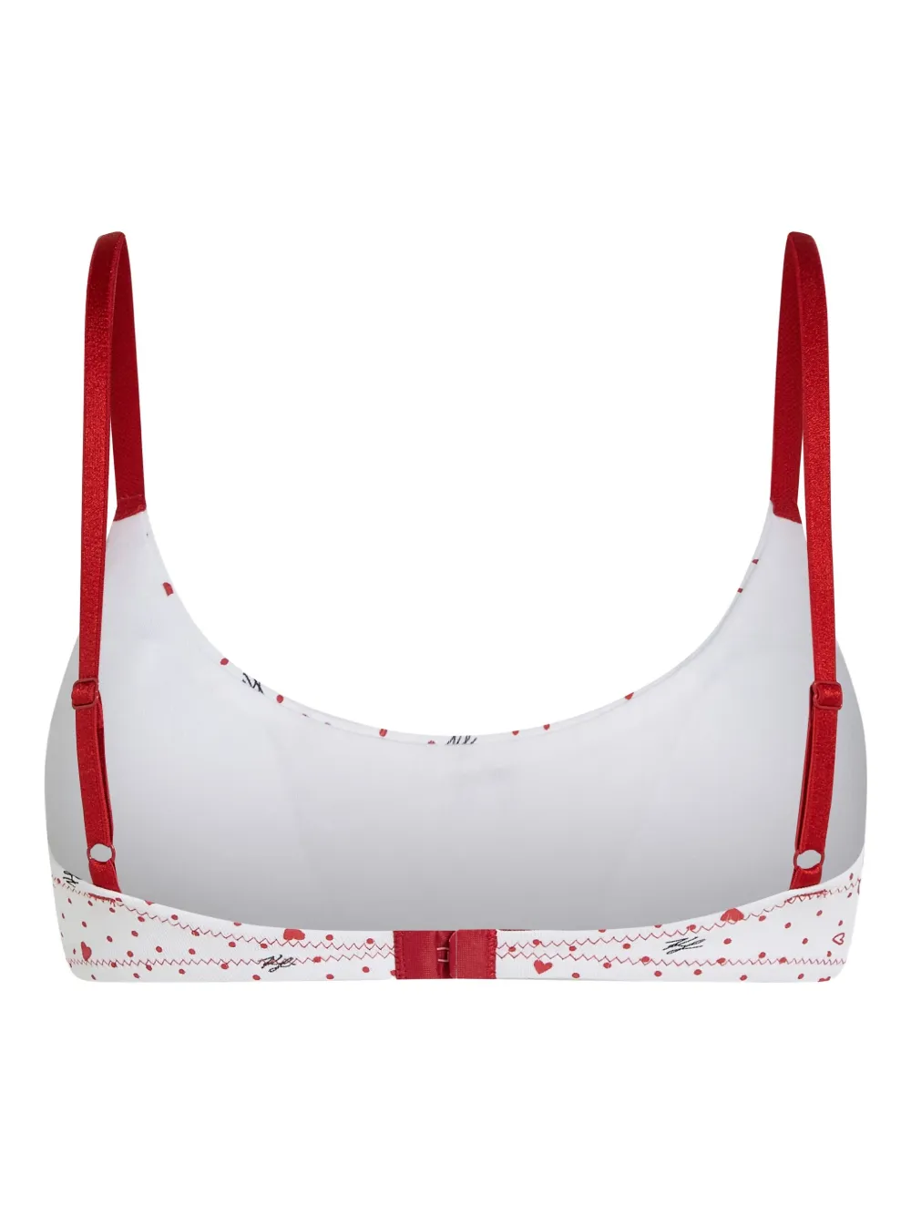 Karl Lagerfeld Bralette met hartprint Wit