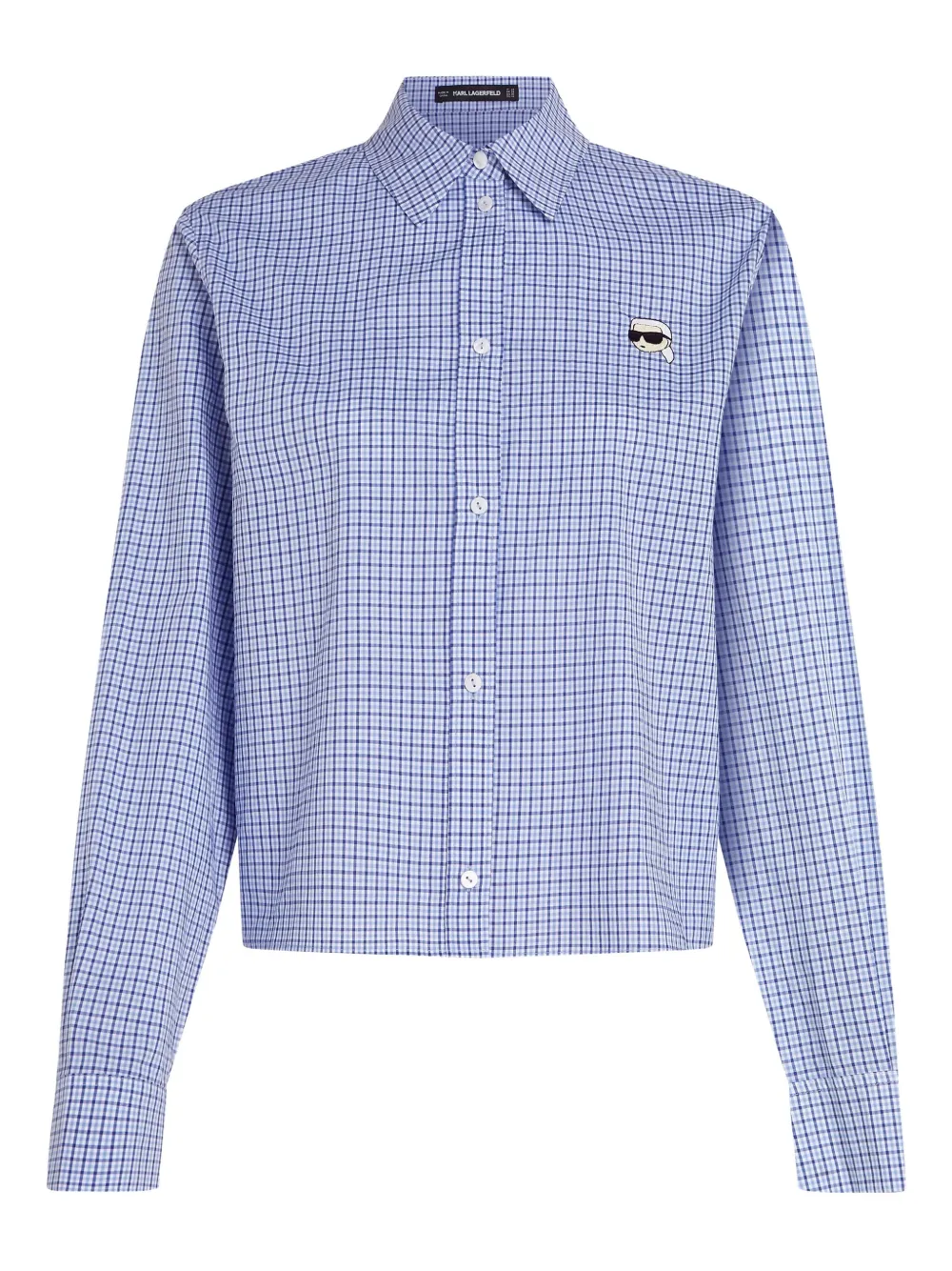Karl Lagerfeld Ikon checked blouse | Blue | Image 1