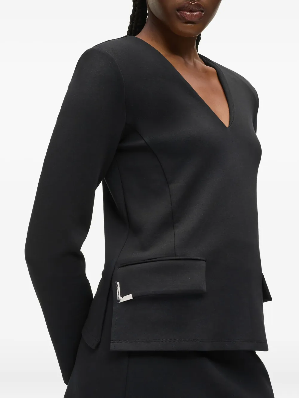 Karl Lagerfeld Top met klepzak Zwart