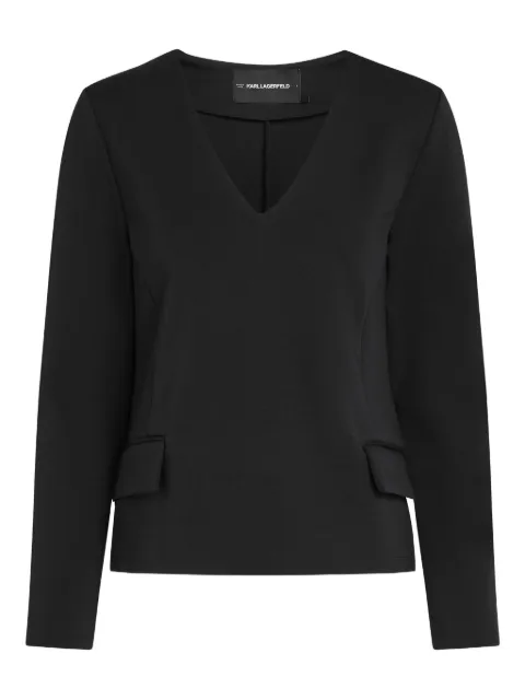 Karl Lagerfeld flap-pocket top