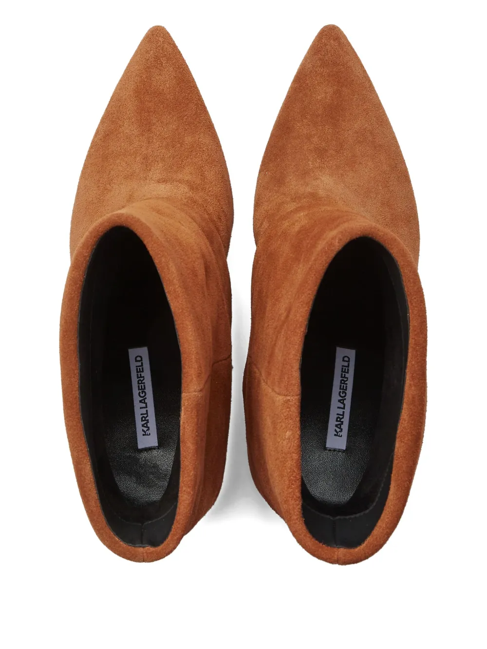 Karl Lagerfeld Debutante enkellaarzen met omslag Bruin