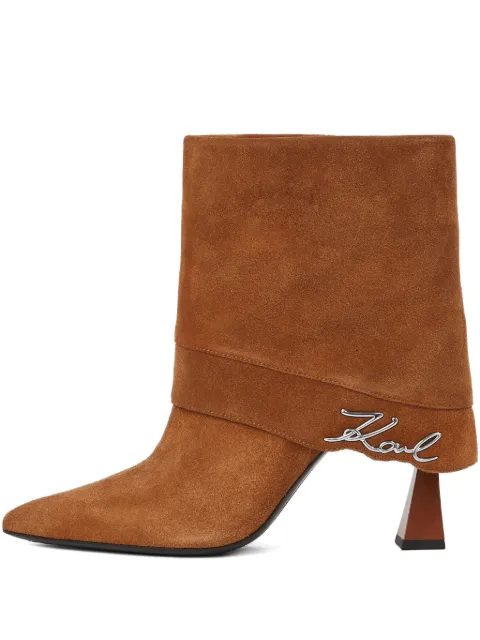Karl Lagerfeld debutante fold-over ankle boots