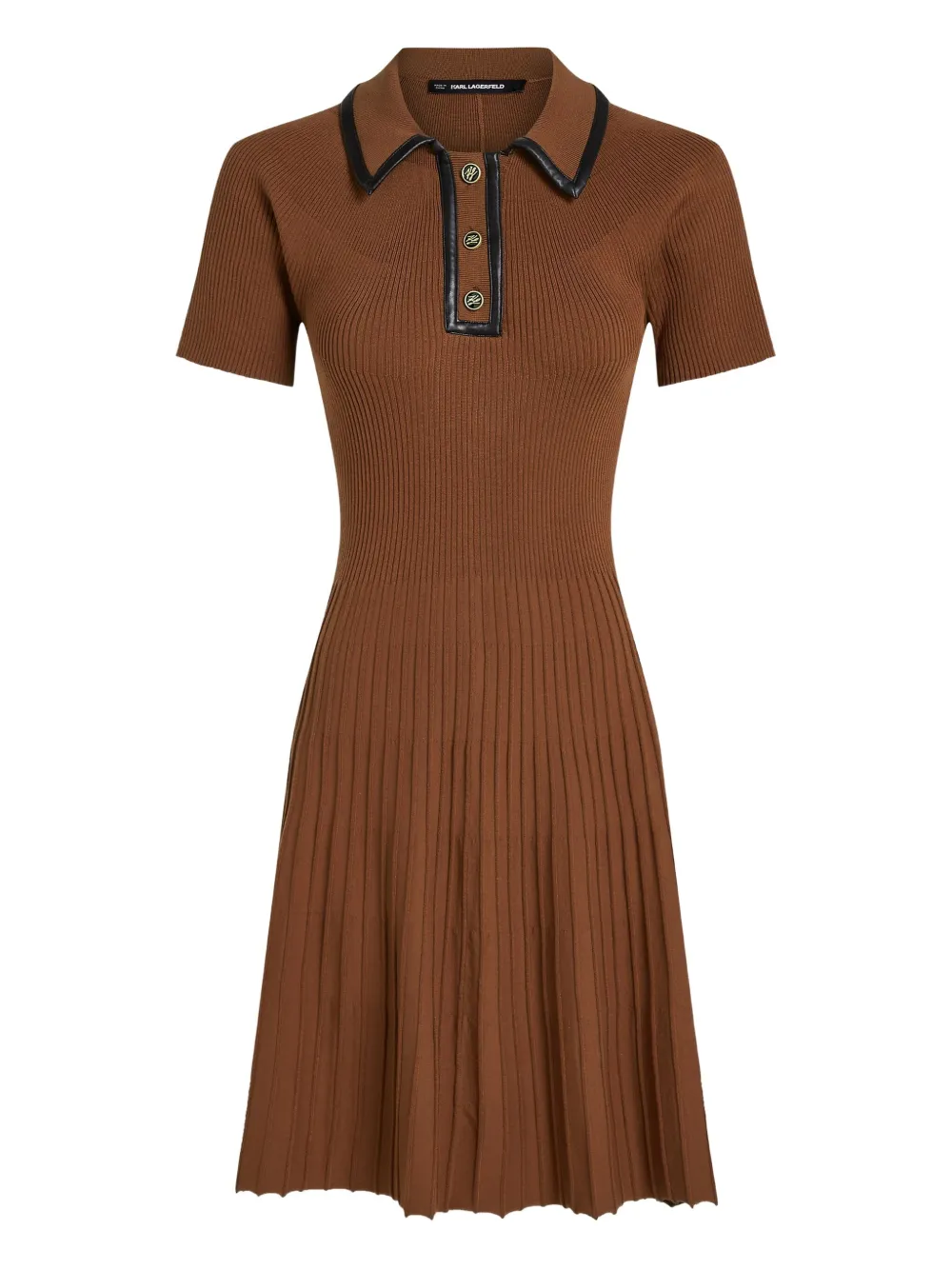 Karl Lagerfeld vestido con botones | marrón | Image 1