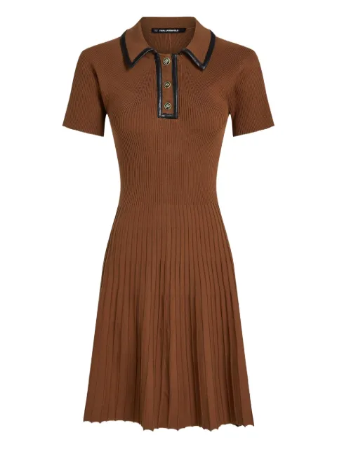 Karl Lagerfeld button-fastening polo dress