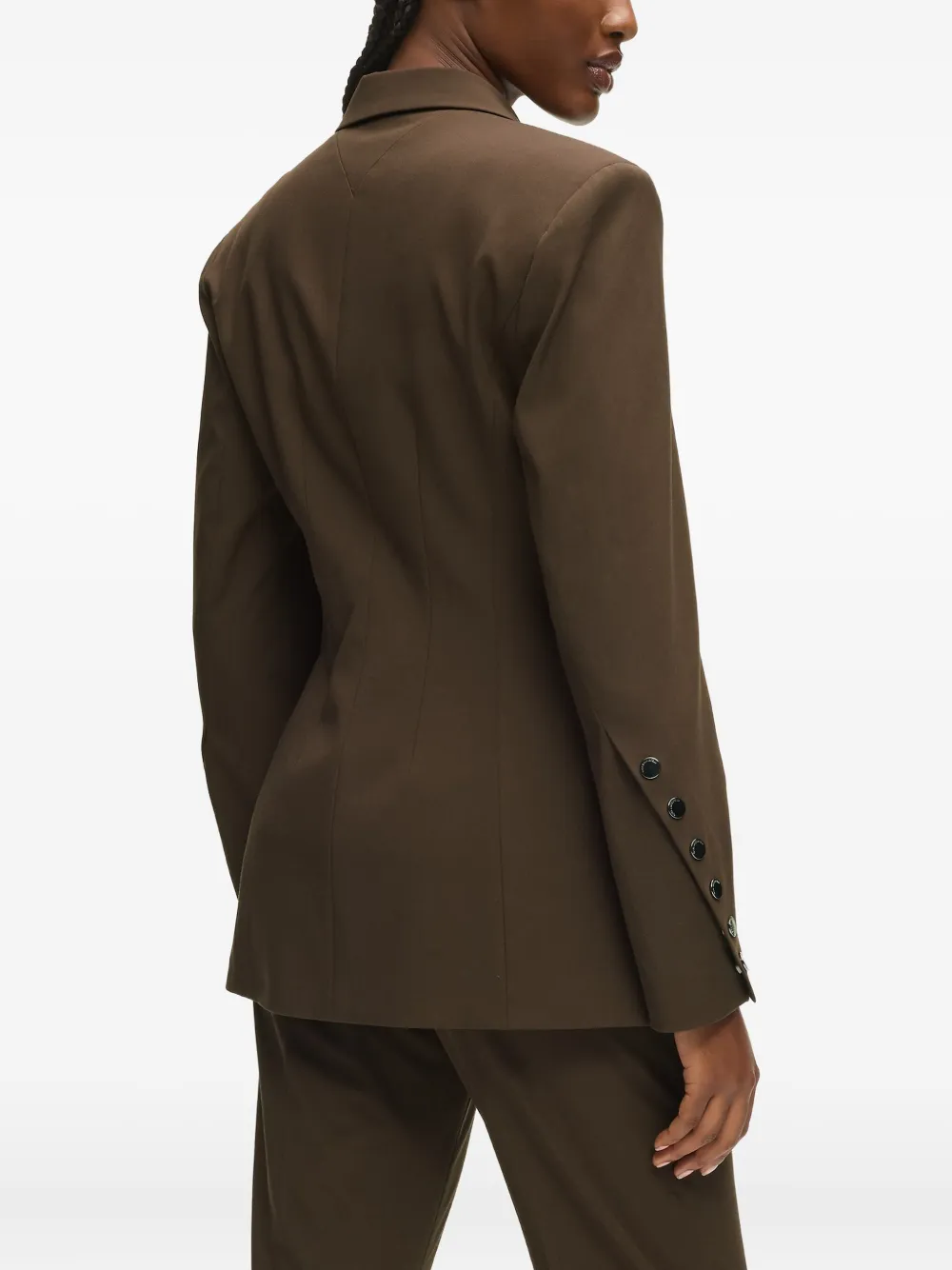 Karl Lagerfeld Single-breasted Blazer In Brown