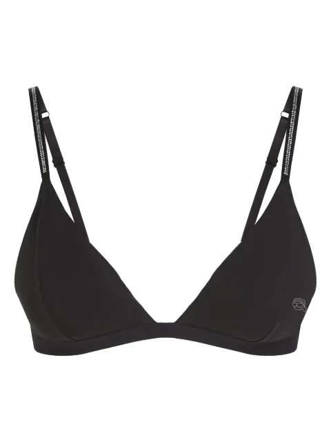 Karl Lagerfeld logo-detailing triangle bra